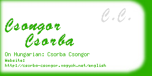 csongor csorba business card